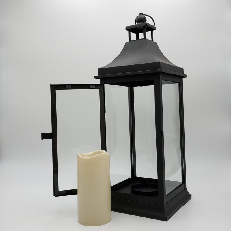 Alcott Hill® Metal Lantern with BatteryOperated Candle & Reviews Wayfair